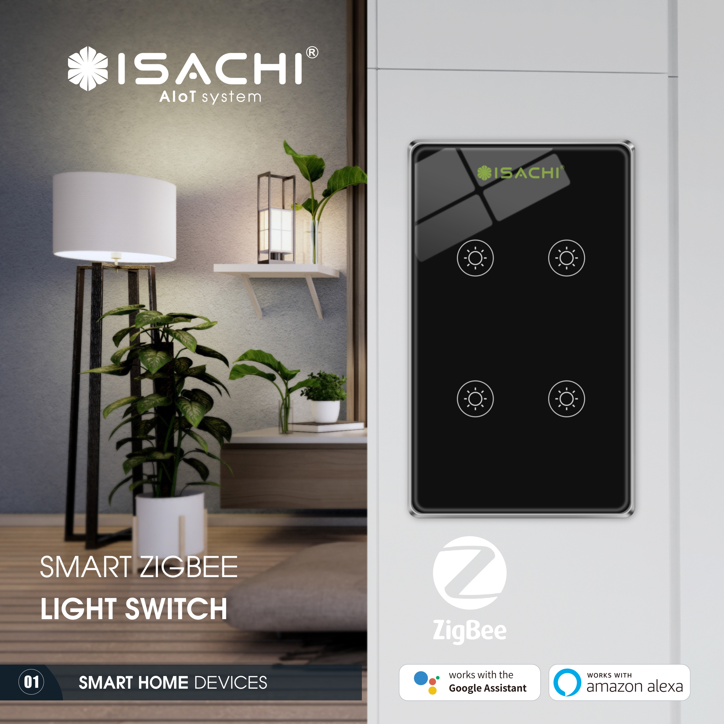Smart Zigbee Light Switch (Black) Smart Zigbee Light Switch (Black). 