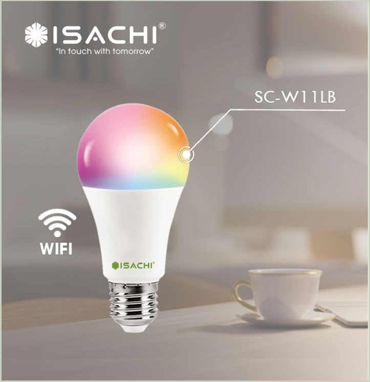 Bóng đèn thông minh Wifi RGB ISACHI SC-W11LB